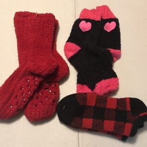 Socks - 7-9 1/2 - knee highs, footsies, lace anklets total 14 pairs some new